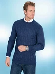 Sieh an! Strickpullover Dunkelblau/Blau/Hellblau