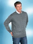 Sieh an! Strickpullover Grau/Dunkelgrau