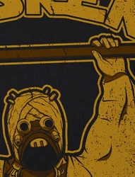 Style3 T-Shirt Tatooine Gym Studio Fitness Krieg Wars Imperium der Sterne Gold/Gelb/Dunkelgrün/Braun/Beige