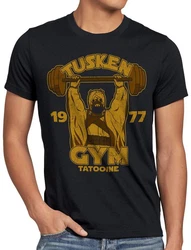 Style3 T-Shirt Tatooine Gym Studio Fitness Krieg Wars Imperium der Sterne Gold/Gelb/Dunkelgrün/Braun/Beige