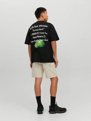 Jack & Jones Kurzarmshirt JORGROCERY TEE SS CREW NECK Schwarz
