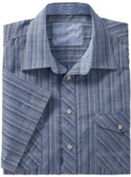 Witt Funktionshemd Kurzarm Hemd Blau/Grau/Hellblau