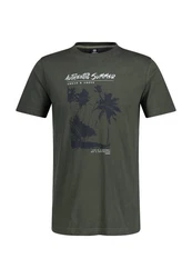 LERROS T-Shirt mit Frontprint Dunkelgrün/Grün