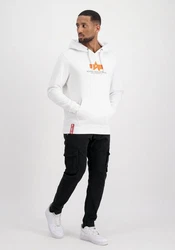Alpha Industries Hoodie Basic (Rubber) grau/orange/weiß