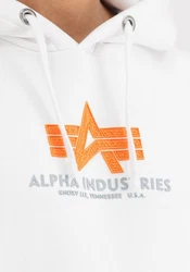 Alpha Industries Hoodie Basic (Rubber) grau/orange/weiß