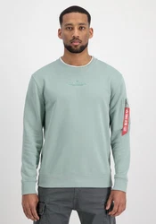 Alpha Industries Double Layer Sweater Grün/Hellblau/Hellgrün