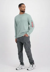 Alpha Industries Double Layer Sweater Grün/Hellblau/Hellgrün