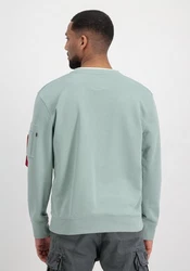 Alpha Industries Double Layer Sweater Grün/Hellblau/Hellgrün