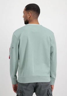 Alpha Industries Double Layer Sweater Grün/Hellblau/Hellgrün