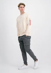 Alpha Industries Double Layer Sweater Beige/Khaki/Weiß