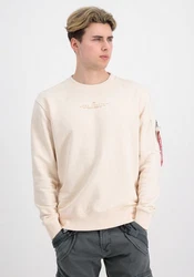 Alpha Industries Double Layer Sweater Beige/Khaki/Weiß
