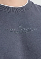 Alpha Industries Double Layer Sweater Dunkelblau/Dunkelgrau/Grau