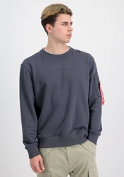 Alpha Industries Double Layer Sweater Dunkelblau/Dunkelgrau/Grau