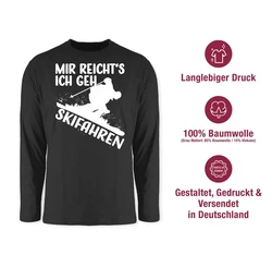 Shirtracer Rundhalsshirt Mir reicht's ich geh Skifahren weiß