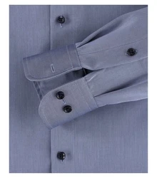 CASAMODA Langarmhemd Comfort Fit NOS Dunkelblau/Grau/Blau