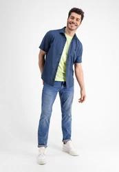 LERROS Kurzarmhemd Blau/Pastell/Dunkelblau