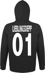 Couples Shop Kapuzenpullover Lieblingsdepp & Lieblingszicke King Queen Hoodie Prchen Set Schwarz/Grau/Braun
