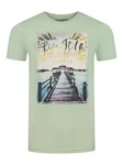 riverso T-Shirt RIVLukas Regular Fit (1-tlg) Kurzarm Tee Shirt Grün/Hellgrün