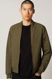 Blouson Wasserabweisende Bomberjacke mit Struktur (1-St)