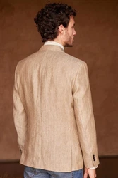 Next Sakko Signature Leomaster Leinenblazer Braun/Beige/Khaki