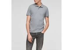 s.Oliver Herren Poloshirt Kurzarm Regular Fit mit Logostickerei Grau/Hellgrau/Dunkelgrau