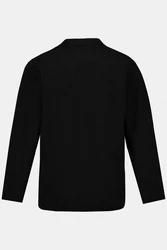 JP1880 Poloshirt Stricksakko FLEXNAMIC Reverskragen Schwarz/Hellblau/Rot