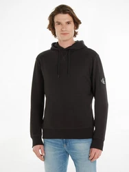 Calvin Klein Jeans Kapuzensweatshirt Badge Hoodie Schwarz
