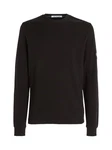 Calvin Klein Jeans Langarmshirt Badge Waffle LS Tee Schwarz/Dunkelgrün
