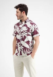 LERROS Hemd Dunkelrot/Bordeaux/Rosa/Rot/Lila