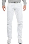 Cipo & Baxx Slim-fit-Jeans Herren Hose BA-CD319C Weiß/Beige