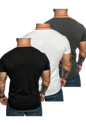 Amaci&Sons T-Shirt TACOMA Dunkelgrau/Grau/Weiß/Schwarz/Lila