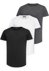 Amaci&Sons T-Shirt TACOMA Dunkelgrau/Grau/Weiß/Schwarz/Lila