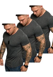 Amaci&Sons T-Shirt TACOMA Dunkelgrau/Grau
