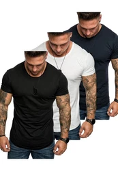 Amaci&Sons T-Shirt TACOMA Weiß/Dunkelblau/Schwarz/Grau/Dunkelgrau