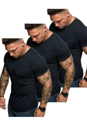 Amaci&Sons T-Shirt TACOMA Dunkelblau/Schwarz