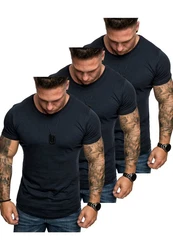 Amaci&Sons T-Shirt TACOMA Dunkelblau/Schwarz