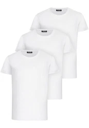 Amaci&Sons T-Shirt 3 LANCASTER Basic Oversize T-Shirt Weiß/Creme/Hellblau/Schwarz
