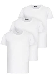 Amaci&Sons T-Shirt 3 LANCASTER Basic Oversize T-Shirt Weiß/Creme/Hellblau/Schwarz