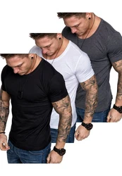 Amaci&Sons T-Shirt 3 LANCASTER Basic Oversize T-Shirt Weiß/Dunkelgrau/Grau/Schwarz/Creme/Hellgrau