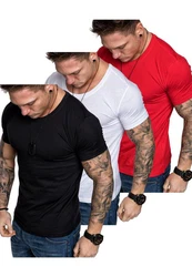 Amaci&Sons T-Shirt 3 LANCASTER Basic Oversize T-Shirt Weiß/Rot