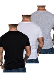 Amaci&Sons T-Shirt 3 LANCASTER Basic Oversize T-Shirt Weiß/Grau/Creme/Hellgrau/Dunkelgrau/Schwarz
