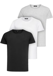 Amaci&Sons T-Shirt 3 LANCASTER Basic Oversize T-Shirt Weiß/Grau/Creme/Hellgrau/Dunkelgrau/Schwarz