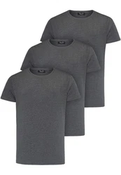 Amaci&Sons T-Shirt 3 LANCASTER Basic Oversize T-Shirt Dunkelgrau/Dunkelblau/Grau/Hellblau