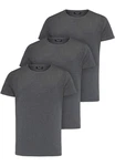 Amaci&Sons T-Shirt 3 LANCASTER Basic Oversize T-Shirt Dunkelgrau/Dunkelblau/Grau/Hellblau