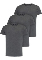 Amaci&Sons T-Shirt 3 LANCASTER Basic Oversize T-Shirt Dunkelgrau/Dunkelblau/Grau/Hellblau
