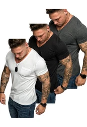 Amaci&Sons T-Shirt PATERSON Herren Basic Oversize T-Shirt Lila/Weiß/Grau/Creme/Dunkelblau/Schwarz/Hellblau