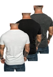 Amaci&Sons T-Shirt PATERSON Herren Basic Oversize T-Shirt Lila/Weiß/Grau/Creme/Dunkelblau/Schwarz/Hellblau