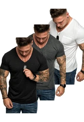 Amaci&Sons T-Shirt PATERSON Herren Basic Oversize T-Shirt Lila/Weiß/Grau/Creme/Dunkelblau/Schwarz/Hellblau