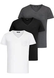Amaci&Sons T-Shirt PATERSON Herren Basic Oversize T-Shirt Lila/Weiß/Grau/Creme/Dunkelblau/Schwarz/Hellblau