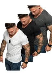 Amaci&Sons T-Shirt PATERSON Herren Basic Oversize T-Shirt Lila/Weiß/Grau/Creme/Dunkelblau/Schwarz/Hellblau